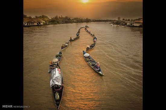 بازارچه های شناور در اندونزی‎