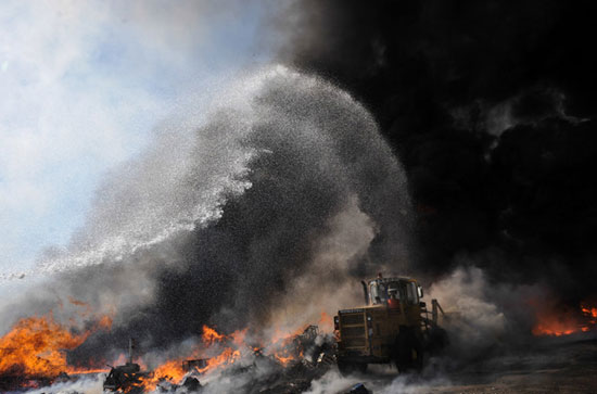 آتش‌سوزی گسترده در جنوب تهران + عکس