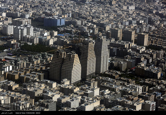 نمای هوایی از تهران و حومه