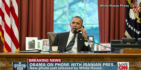 گفتگوی تلفنی اوباما و روحانی,عکس گفتگوی تلفنی روحانی و اوباما