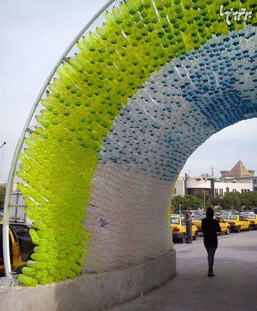 سازه ای جالب با بطری در مشهد
