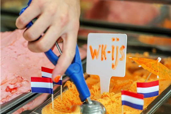 تاثیر جام جهانی روی خوراکی‌ها/ بستنی با طعم هلند!