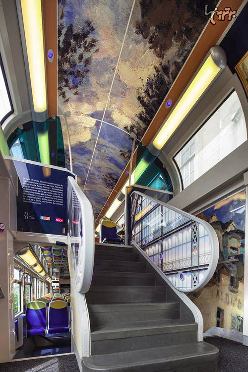 تزئین قطار عمومی پاریس با هنر امپرسیونیست