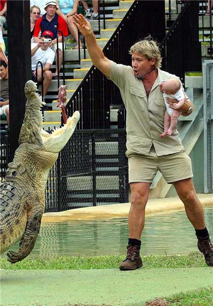 اخبار,اخبار گوناگون,جشن تولد پسر شجاع با تمساح