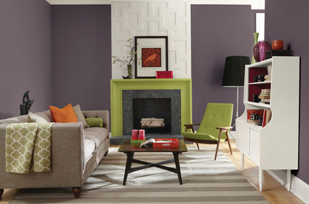 تصاویر دکوراسیون بنفش, استفاده از رنگ بنفش در خانه