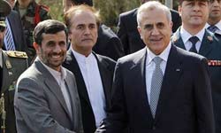  نشست چهارجانبه احمدی‌نژاد با سلیمان، حریری و نبیه‌بری
