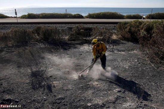(تصاویر) آتش‌سوزی وسیع در کالیفرنیا