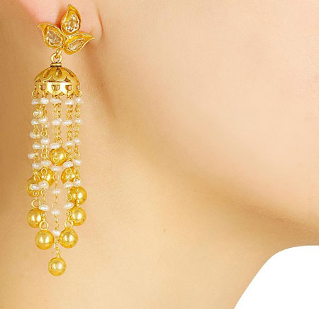 مدل طلا و جواهرات هندی, گوشواره های جواهر هندی