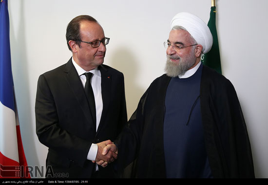 عکس: دیدار رئیس جمهور فرانسه با روحانی
