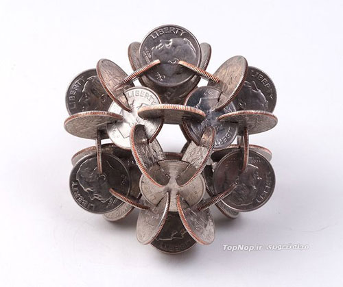 مجسمه سازی با سکه های فلزی