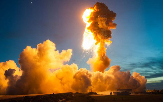 تصاویر هولناک انفجار موشک آنتارس ناسا