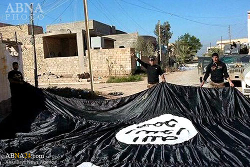 بزرگترین پرچم داعش سرنگون شد +عکس