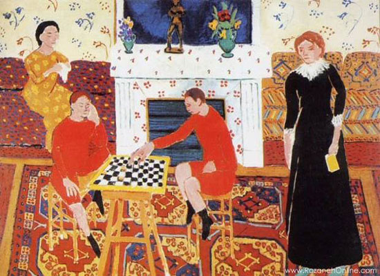 بازی شطرنج در نقاشی‌های زیبا