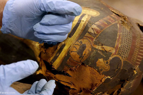 (تصاویر) تابوت مومیایی 2500ساله بازشد