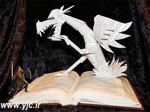 جالب ترین بازیافت کتاب , ساخت مجسمه با کتاب
