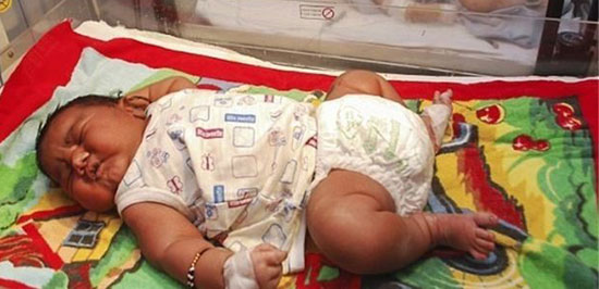 سنگین وزن‌ترین نوزاد هندی+ تصاویر