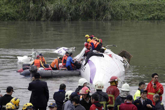 سقوط هواپیمای مسافربری در تایوان
