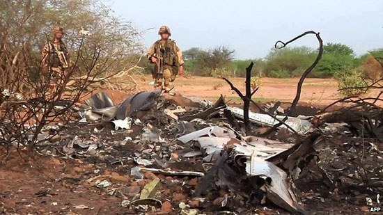 انتشار اولین تصاویر از محل سقوط هواپیمای الجزایر