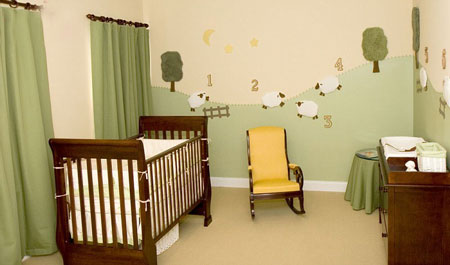 تزیین اتاق نوزاد,تزئین دیوار اتاق نوزاد