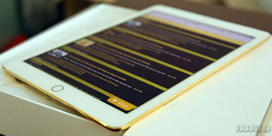 آی‎پد ایر ۲ اپل با پوششی از طلای ۲۴ عیار با همان شکوه!