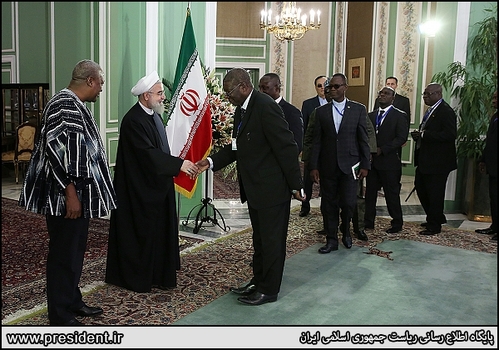  اخبارسیاست خارجی ,خبرهای  سیاست  خارجی,   استقبال روحانی از ریس‌جمهور غنا 