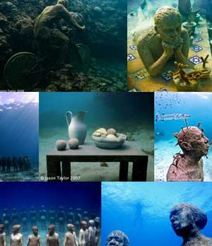 نمایشگاه مجسمه در زیر آب های مکزیک