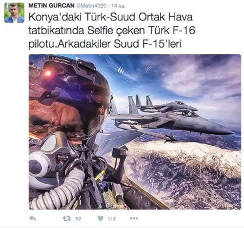 عکس/ جنجال سلفی خلبانان ترکیه و عربستان