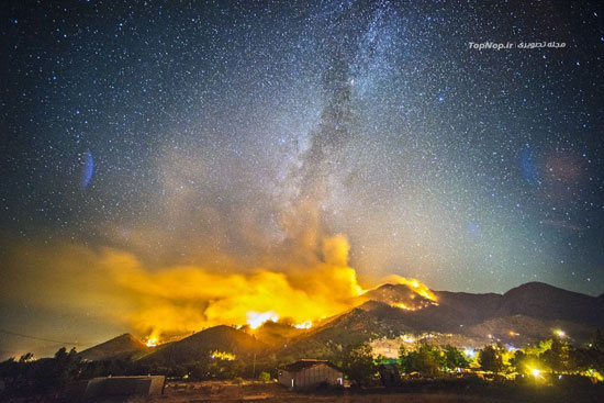 عکاسی از پارک ملی یوسیمیتی در آتش
