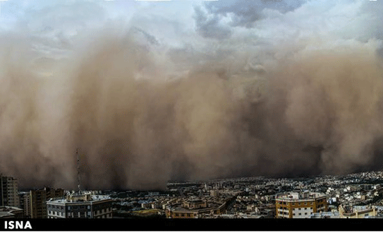 عکسی پانورامایی و جالب از طوفان تهران