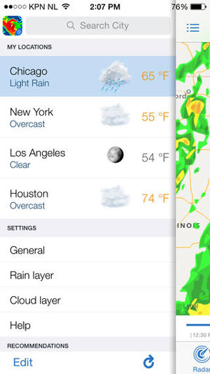 دانلود نرم افزار NOAA World Radar برای iOS