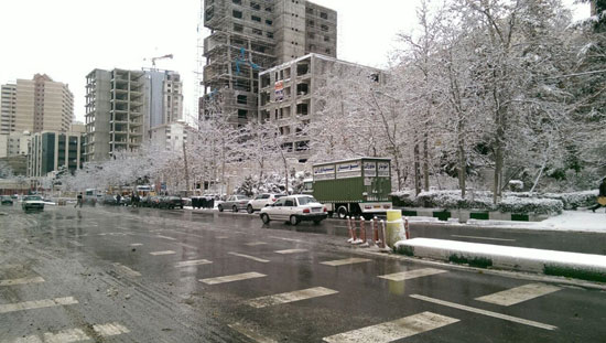کوچه پس کوچه های برفی امروز صبح شمال تهران