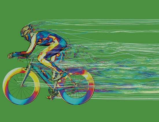 رنگی‌ترین تصویر دنیای مهندسی از یک دوچرخه‌سوار