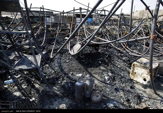 آتش سوزی در بازار گل تهران (عکس)