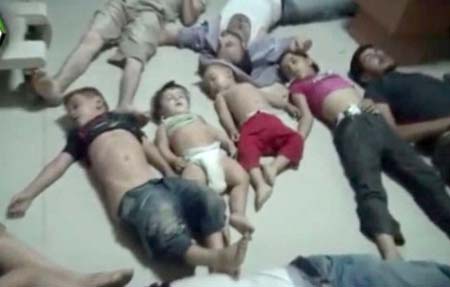 گاز‌های شیمیایی مرگبار,زدن گازهای شیمیایی در دمشق,مرگ کودکان در دمشق