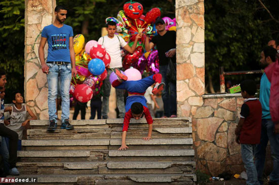 تصاویر/ کودک عنکبوتی غزه