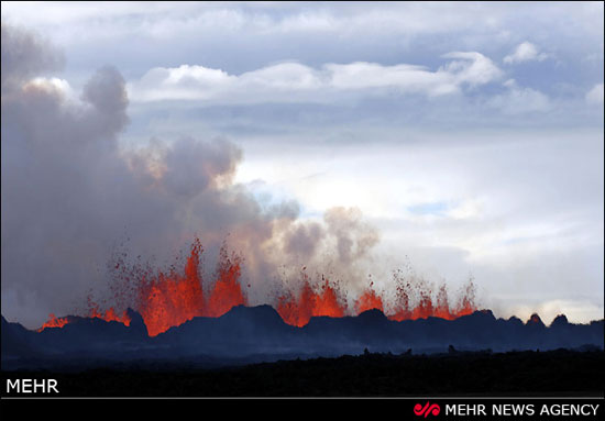 فوران آتشفشان در ایسلند‎