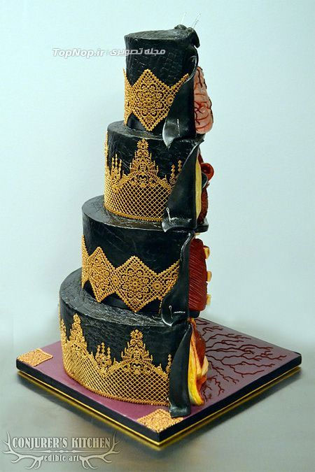 کالبد شناسی دل و روده کیک عروسی!! +عکس
