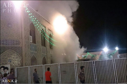آتش‌سوزی در مهمانسرای حرم رضوی + عکس