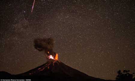 تصاویر مهیج گرفته شده از آتش‌فشان مکزیک